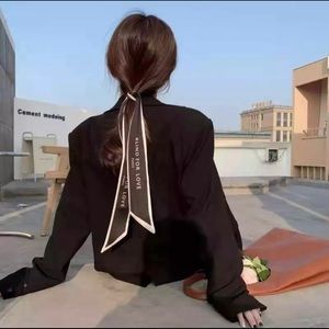 Silk Skinny Scarf / hair ribbon / bow / headband/ scrunchies / hair accessories